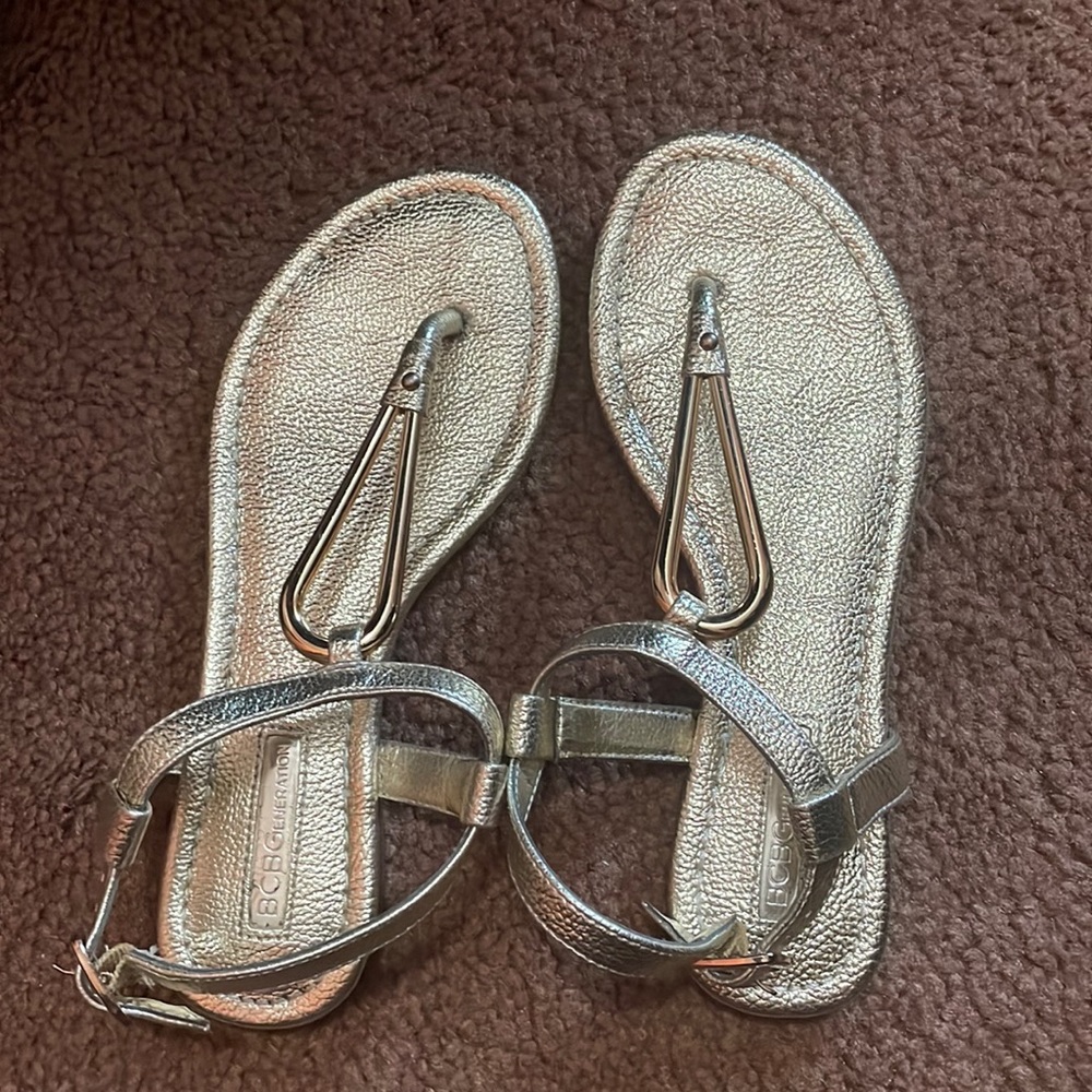 BCBG Gold Flats